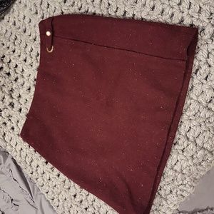 Banana Republic maroon knit wool skirt
